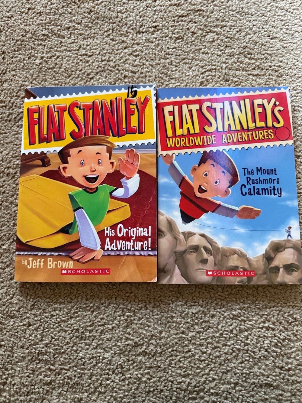 Scholastic Flat Stanley Book Duo - Yellow & Blue Covers